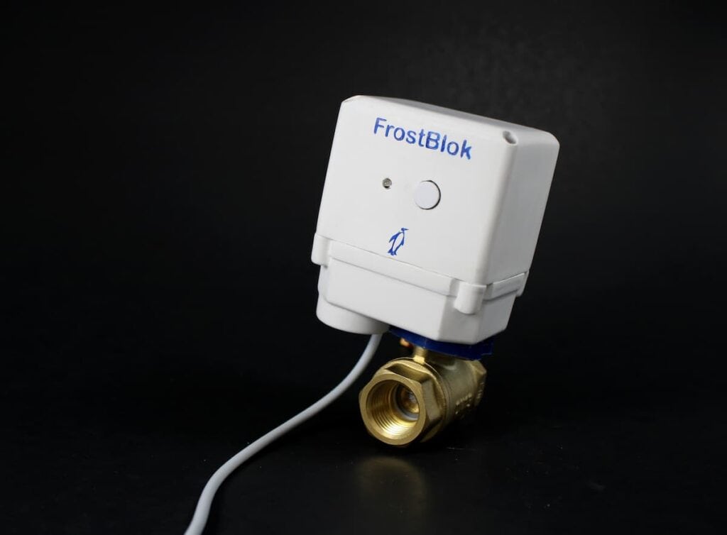 Side image of the FrostBlok device with a black background.